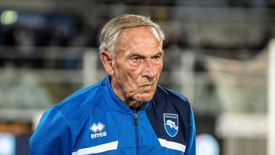 Zdenek Zeman sulla panchina del Pescara