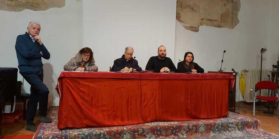 I relatori alla presentazione del rapporto Caritas