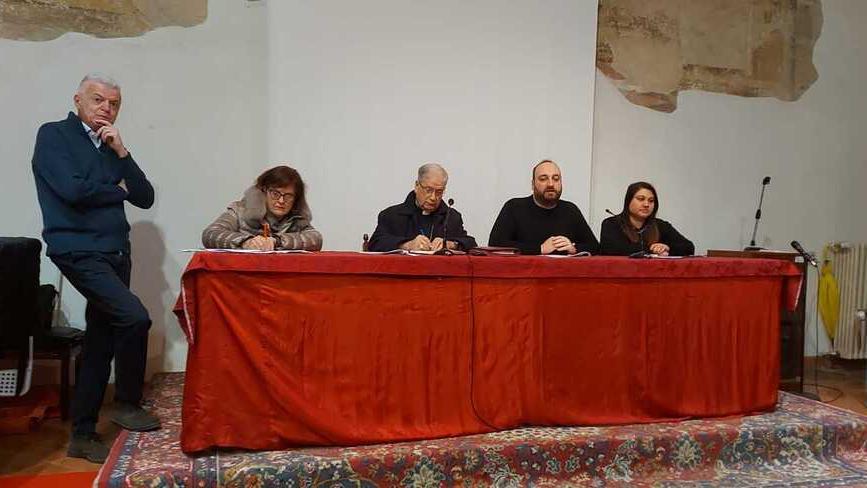 I relatori alla presentazione del rapporto Caritas