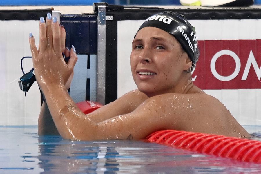 
	Sara Franceschi dopo il terzo posto nei 400 misti

