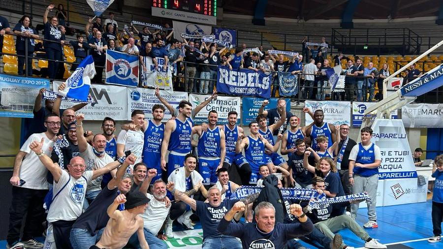 L'esultanza della Pielle dopo la vittoria