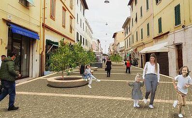 Il rendering di come dovrebbe diventare corso Italia