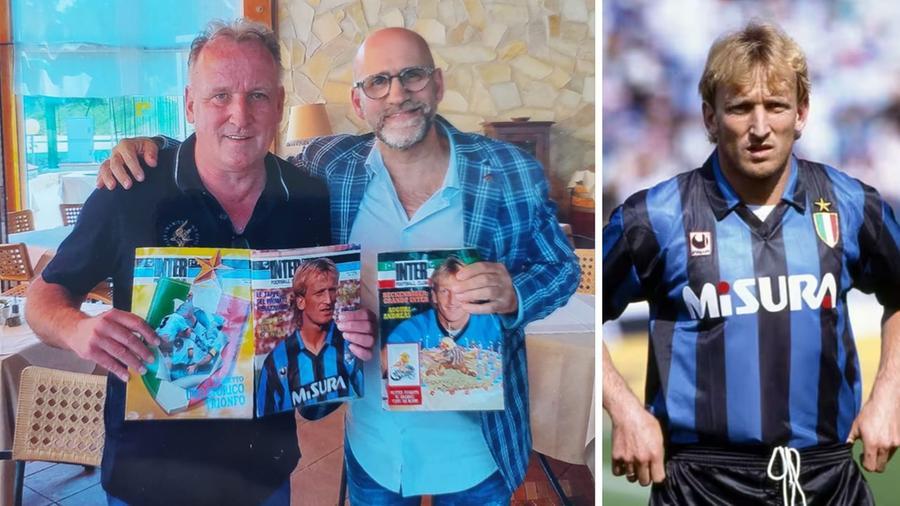 
	A sinistra Brehme a Follonica, a destra con la maglia dell'Inter

