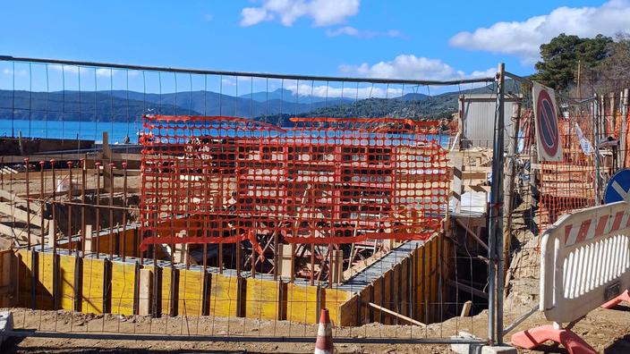 Il cantiere per il dissalatore all'Isola d'Elba
