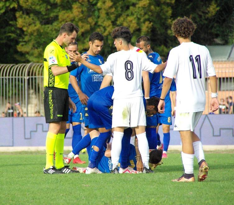 Un momento di Prato-Sammaurese dell’andata