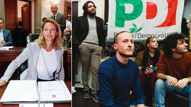 La consigliera regionale Ilaria Bugetti. Il segretario provinciale del Partito democratico Marco Biagioni