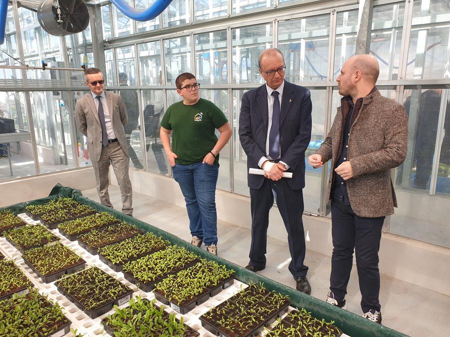 Sassari il ministro dell'Istruzione Giuseppe Valditara in visita all'Istituto Tecnico Agrario Pellegrini