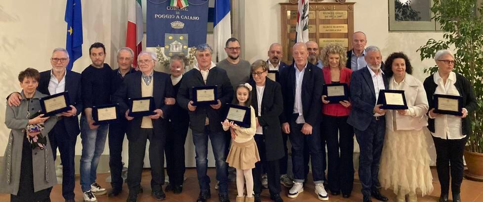 I titolari delle attività premiate dal Comune