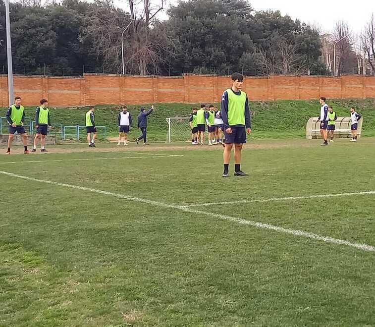 I giocatori del Prato in allenamento