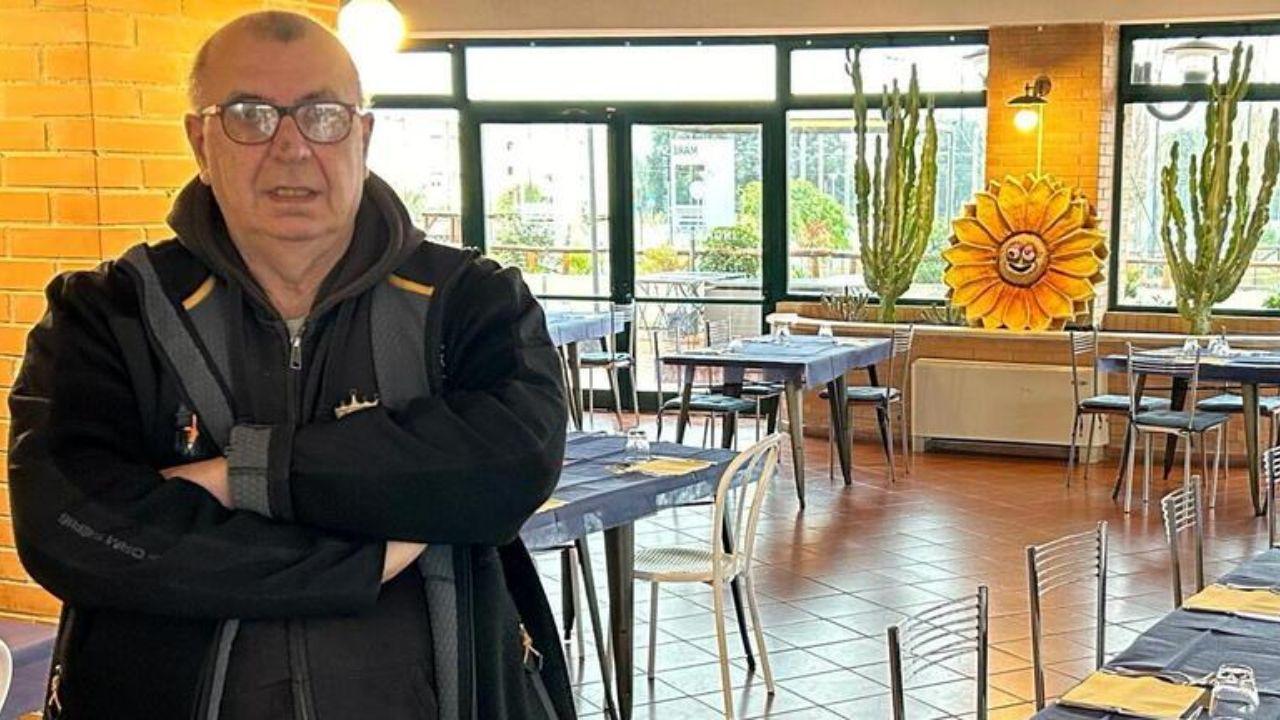 Sergio Totti nel suo ristorante a Follonica