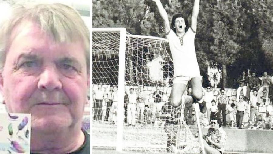 Enrico Marini in una foto recente e in un'immagine di quando indossava la maglia del Grosseto