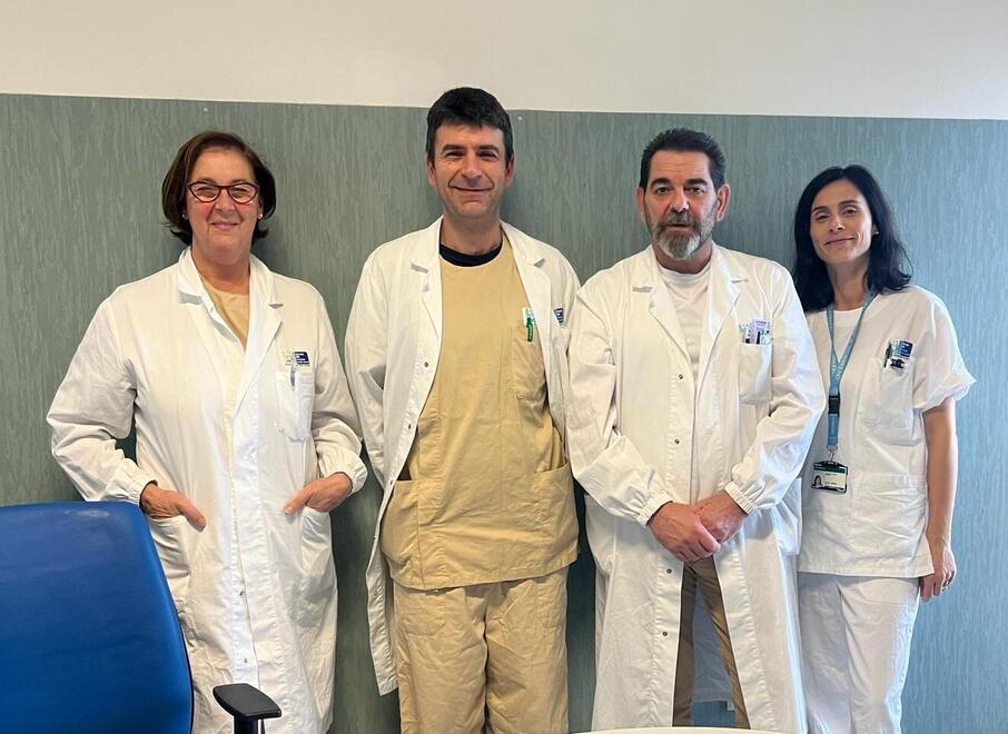 Da sinistra Valeria Achilli (podologa), Alessandro Baluganti (ortopedico), Valerio Gherardini (diabetologo) e Maria Pia Pasquali (ortopedica)