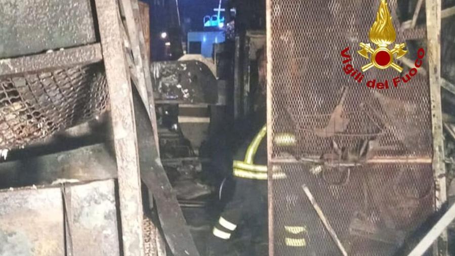 L'intervento dei vigili del fuoco