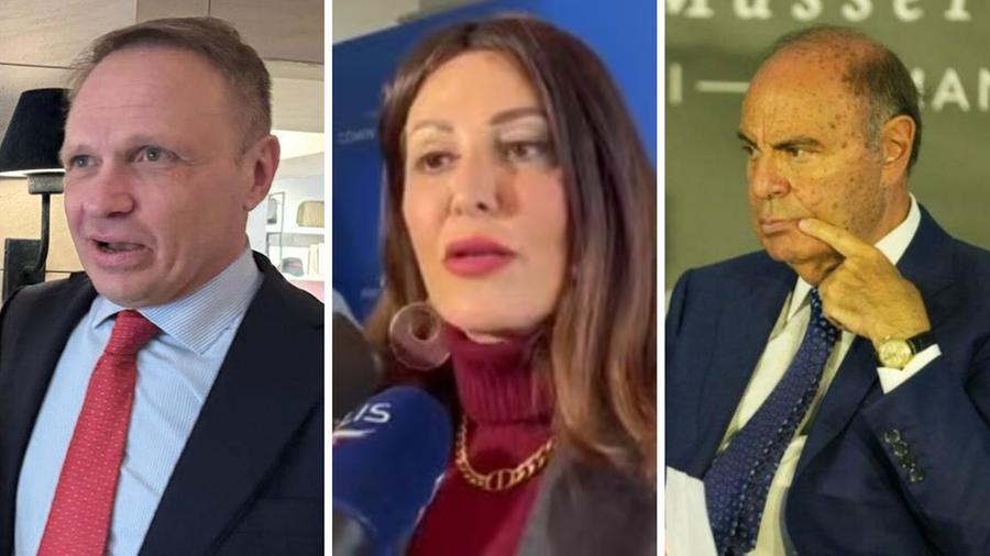
	Da sinistra: Francesco Lollobrigida, Daniela Santanch&eacute; e Bruno Vespa

