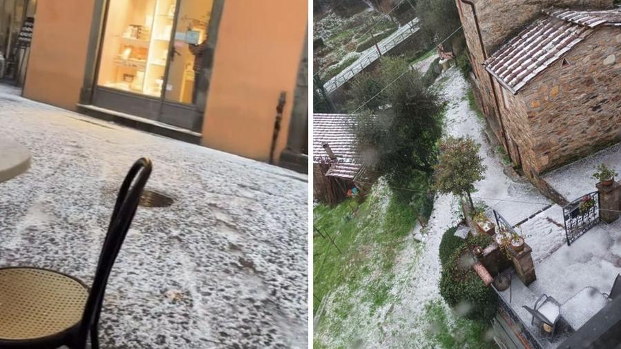 Lucca imbiancata dalla neve tonda: ecco cos’è e le differenze con la grandine