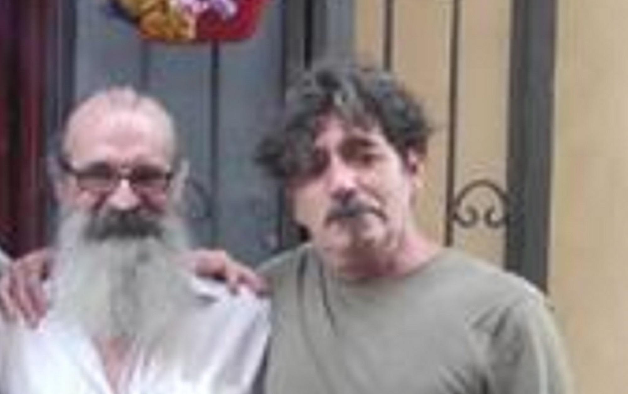 Sergio Adami, a sinistra, con Bobo Rondelli