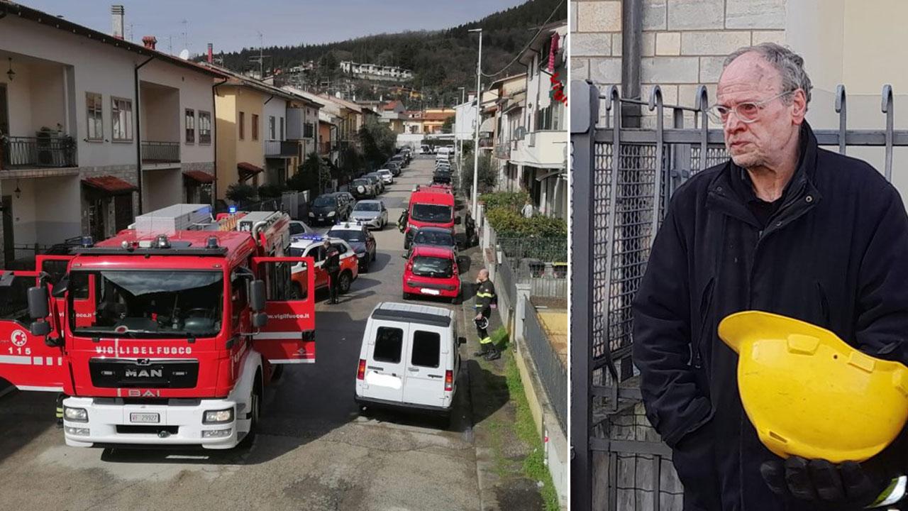 I siccorsi e Massimo Cavicchi, da oltre 40 anni compagno della donna. Al momento della tragedia si trovava in ospedale per una visita medica