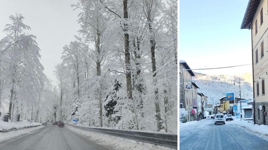 L'Abetone imbiancato domenica 15 febbraio (foto Abetone.com)