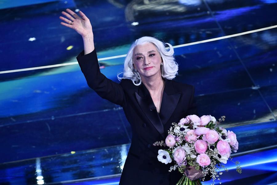 
	Drusilla Foer durante la sua partecipazione a Sanremo

