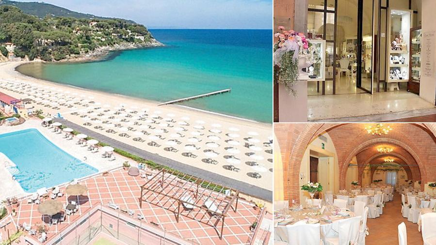 L'hotel Golfo, la Bottega Etrusca e villa Sonnino