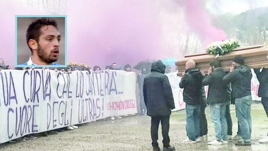 
	Il funerale e nel riquadro Marco Pezzati

