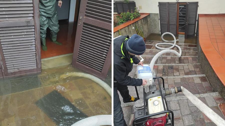 Le case allagate all'Isola d'Elba