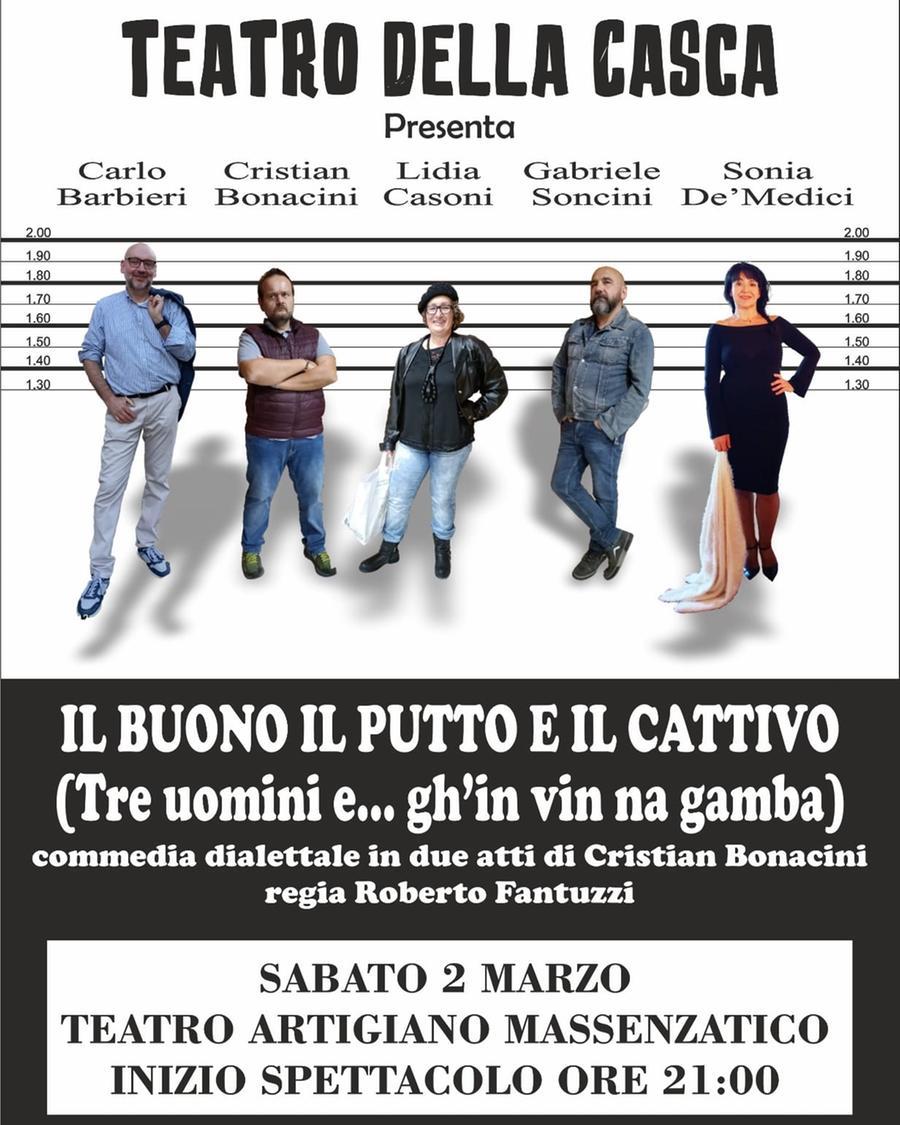 Sabato sera a Massenzatico arriva “Il Buono, il Putto e il Cattivo”