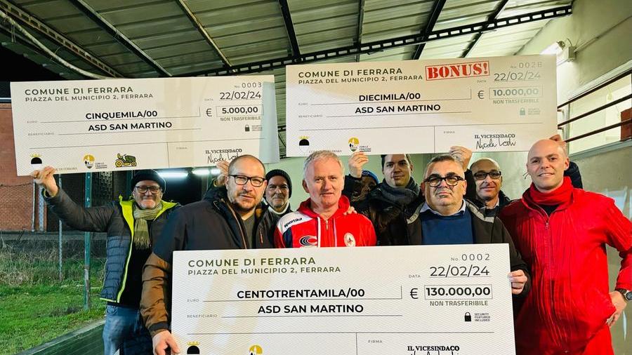 Ferrara, maxi assegni all’Asd San Martino. Maggi: «Non ero informato della consegna»