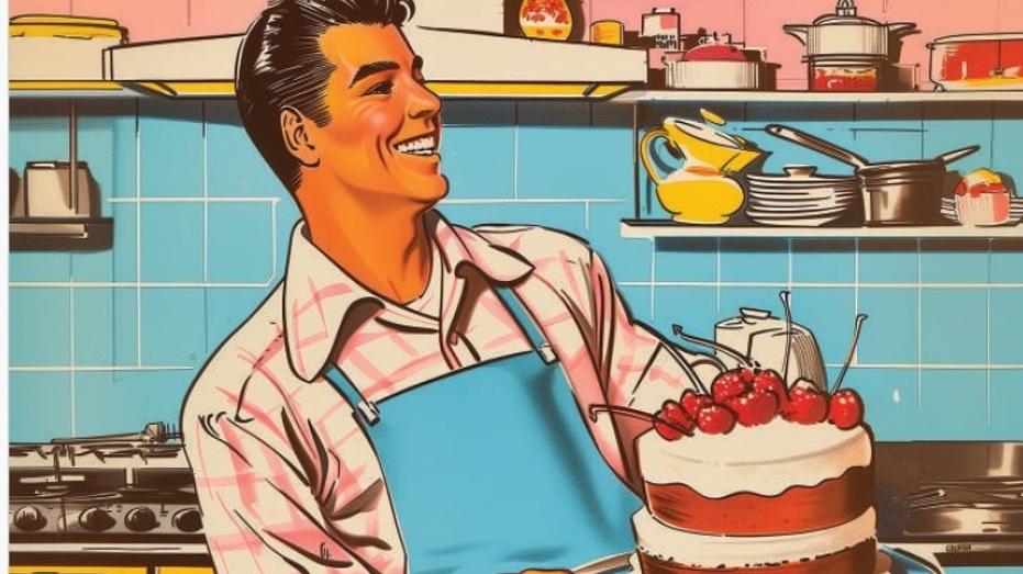 Quando l’arte pop ribalta i ruoli di genere: il casalingo perfetto creato grazie all’Ai