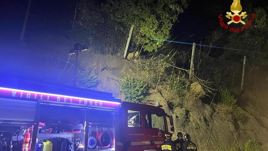 La frana sulla regionale 325
