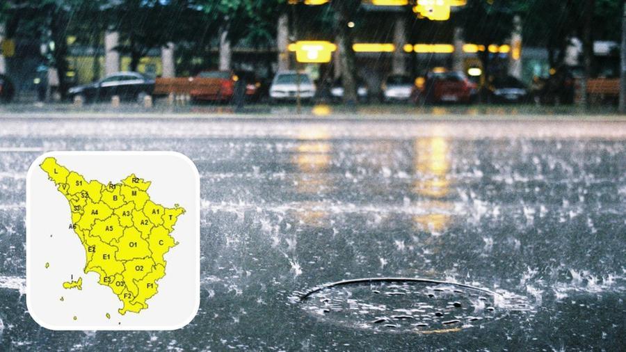 Domenica di pioggia in Toscana, torna l’allerta gialla su tutta la regione