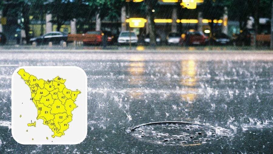 Domenica di pioggia in Toscana, torna l’allerta gialla su tutta la regione