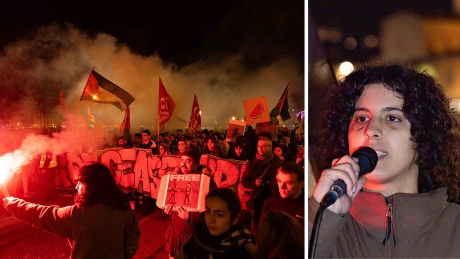 Il corteo pro-Palestina sui lungarni a Firenze e Maria, la giovane manganellata durante la manifestazione del 23 febbraio