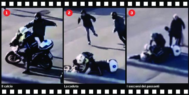 
	I tre momenti dell'aggressione ai danni di un vigile urbano

