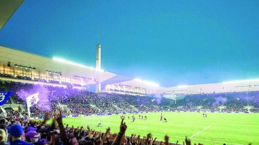 
	Un rendering dello stadio Franchi di Firenze dopo i lavori di restauro

