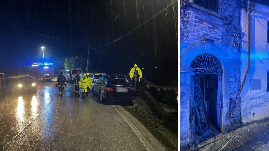 
	Il luogo dell'incidente e la casa su cui &egrave; andata a sbattere l'auto

