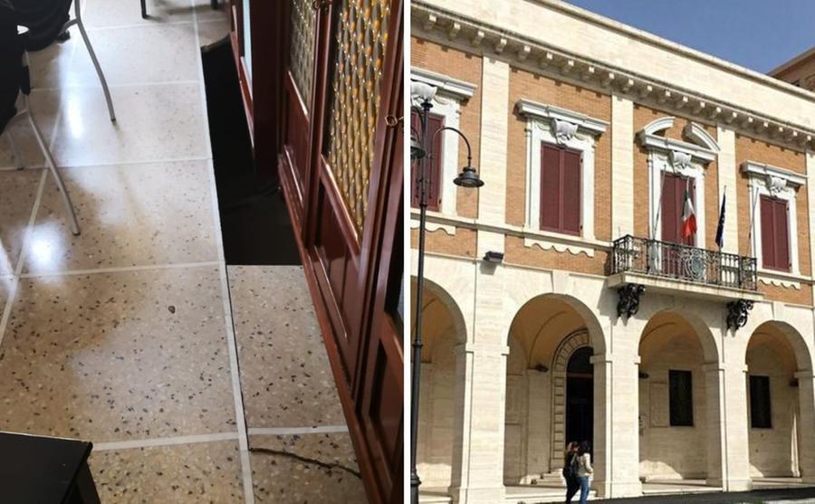 Livorno, cede un solaio del Palazzo della Provincia: evacuati gli uffici del pianterreno