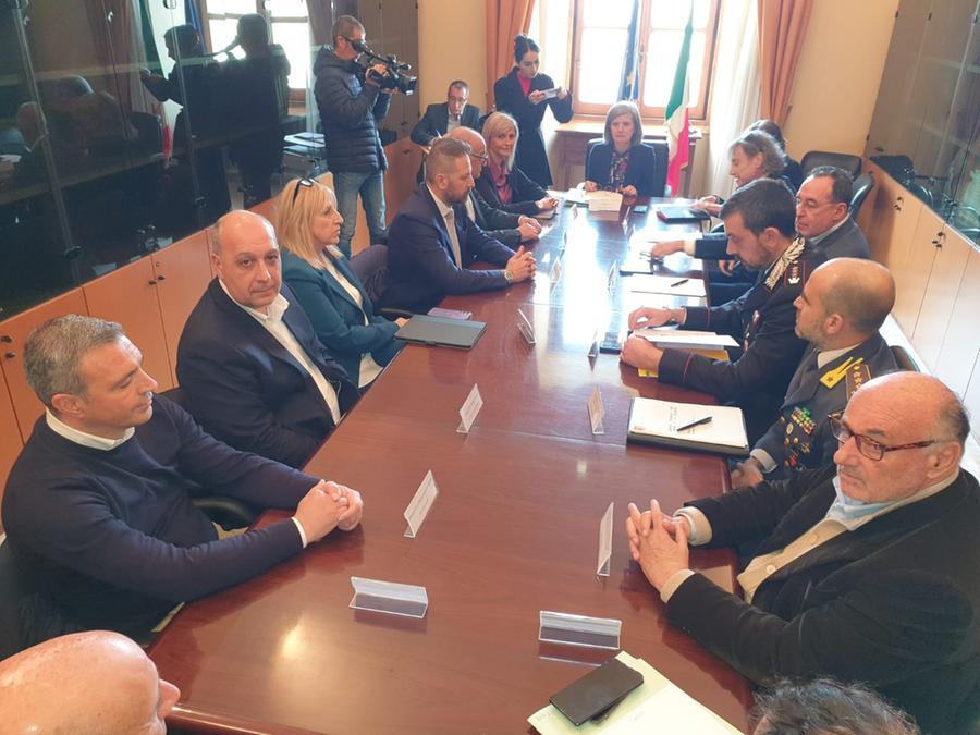 
	Il vertice presieduto dalla prefetta La Fauci (foto di Ivan Nuvoli)

