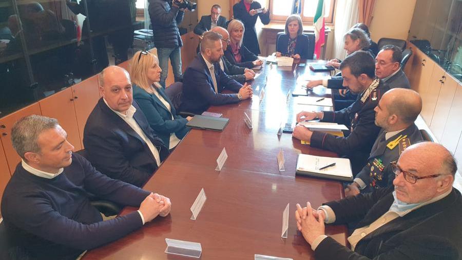 Il vertice presieduto dalla prefetta La Fauci (foto di Ivan Nuvoli)