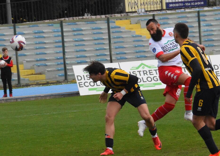 Un’azione dell’ultima partita tra Grosseto e Figline (foto Agenzia Bf)