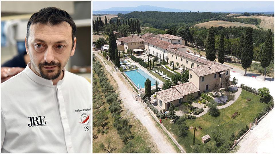Lo chef Stefano Pinciaroli guida i due ristoranti nella bellissima location di Villa Petriolo