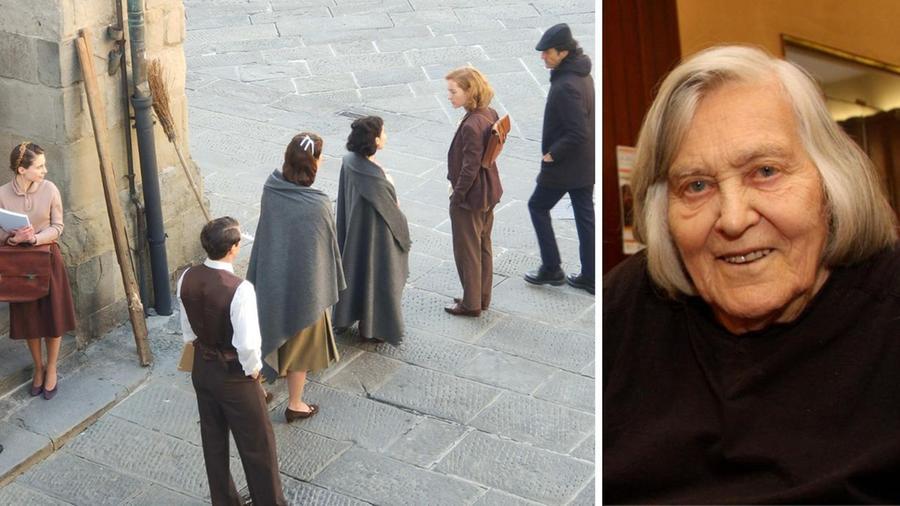 
	Una delle scene della fiction e Margherita Hack


