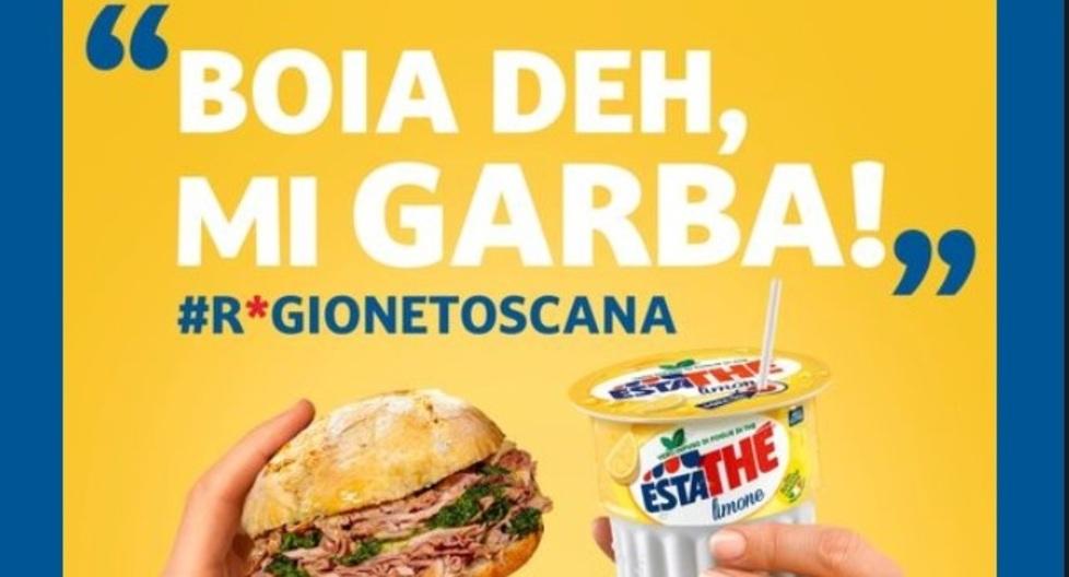 Estathé, c’è un errore nella pubblicità in livornese: «Hanno scritto boia deh invece di dé»