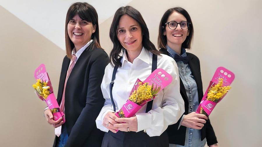 L’azienda pisana regala 400 mazzi di mimose alle dipendenti: «E con gli estratti della pianta realizziamo prodotti»