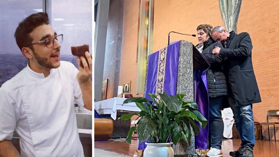 Cuoco morto a 28 anni, in chiesa il ricordo della mamma. In centinaia per l’ultimo saluto a Ivan