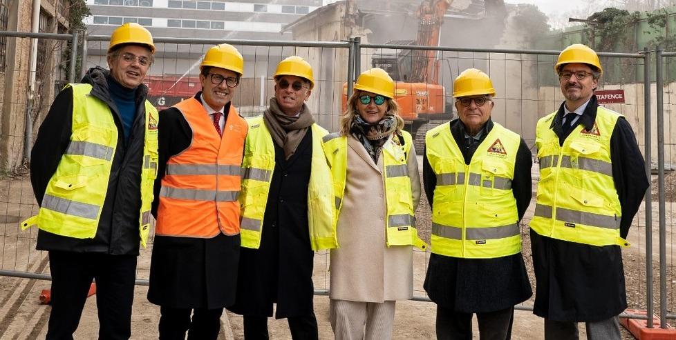Il sopralluogo del sindaco Dario Nardella al cantiere