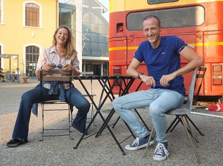 La consigliera regionale Ilaria Bugetti col segretario provinciale del Pd Marco Biagioni