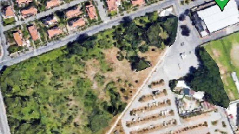 L’area a verde per la quale gli studenti del Piaggia propongono il progetto di recupero