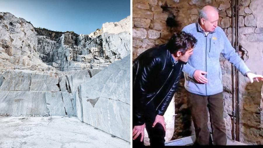 
	Le cave e un momento della trasmissione

