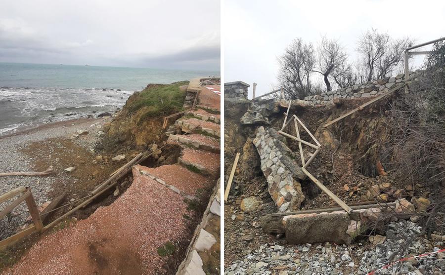 Frana sul lungomare di Antignano a Livorno: non c’è la data di inizio lavori